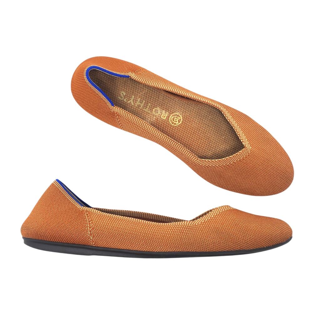 Rothy's The Flat Everyday Ballet Shoes Fawn Recycled Textile Knit Size US 10